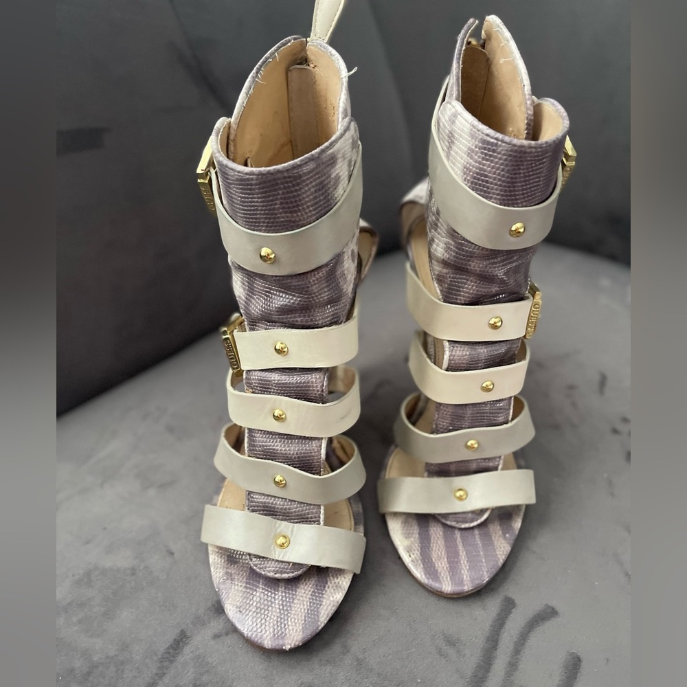 Guess Gladiator Bootie Heels 8.5
